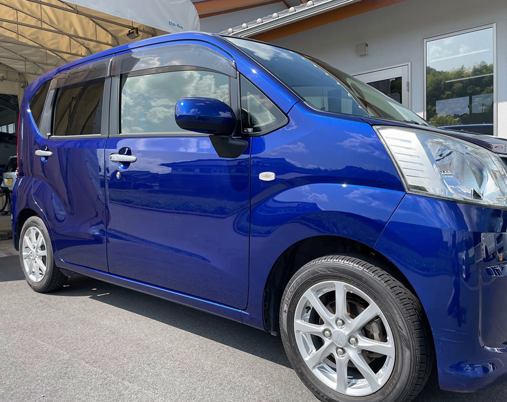 「施工後」ダイハツ ムーヴの右側面の修理(奈良県橿原市のお客様)